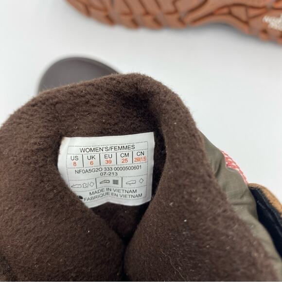 NWOT The North Face Shellista IV Shorty Women's Brown Snow Boots size 8 - Picture 7 of 9